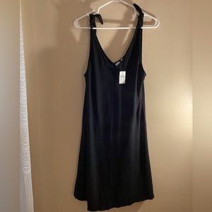 NWT GAP “BEACH TO BAR” SWIM COVER DRESS ADJUSTABLE SHOULDER TIES FIT & FLARE